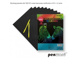 WYDRAPYWANKA A4 WZ-03 NOWA T�CZOWA MULTICOLOR a10 + 2rylce