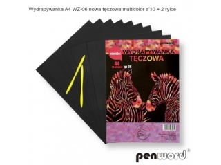 WYDRAPYWANKA A4 WZ-06 NOWA T�CZOWA MULTICOLOR a10 + 2rylce