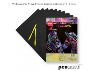 WYDRAPYWANKA A4 WZ-07 NOWA T�CZOWA MULTICOLOR a10 + 2rylce