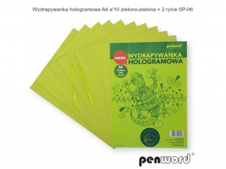 WYDRAPYWANKA HOLOGRAMOWA A4 a10 ZIELONO-ZIELONA +2rylce SP-06
