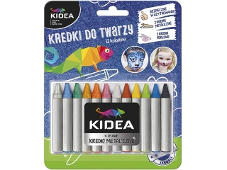 Kredki do twarzy KIDEA 12 kolorw x 2,5g