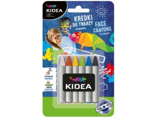 Kredki do twarzy KIDEA 6 kolorów x 2,5g