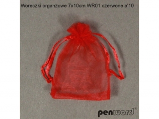 WORECZKI ORGANZOWE 7x10cm WR01 CZERWONE a10