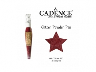 Długopis z brokatem holograficznym CADENCE 10g - Red