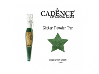 Długopis z brokatem holograficznym CADENCE 10g - Green