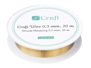 Drucik metalowy DPCRAFT 0, 3mm 20m - z�oty