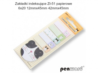 ZAK�ADKI INDEKSUJ�CE ZI-51 PAPIEROWE 6x20 12mmx45mm 42mmx45mm