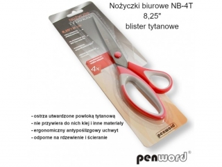NO�YCZKI BIUROWE NB-4T 8,25" BLISTER TYTANOWE
