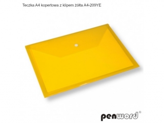 TECZKA A4 KOPERTOWA Z KLIPEM �ӣTA A4-209YE