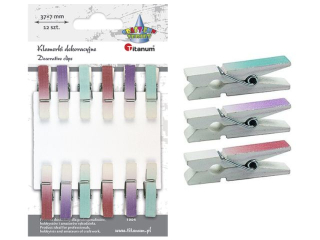 Klemerki drewniane TITANUM 3,5cm 12szt.