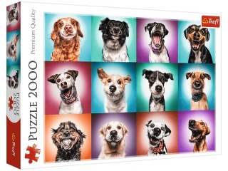 Puzzle 2000 TREFL  Zabawne psie portrety II