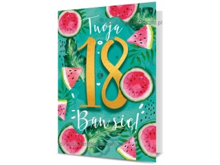 Kartki karnet PAN DRAGON K.B6-1710 Urodziny 18