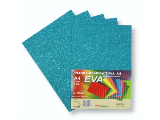 PIANKA EVA BROKAT A4 NIEBIESKA BGLE-017 BIODEGRADOWALNA a5