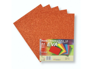 PIANKA EVA BROKAT A4 POMARACZOWA BGLE-004 BIODEGRADOWALNA a5