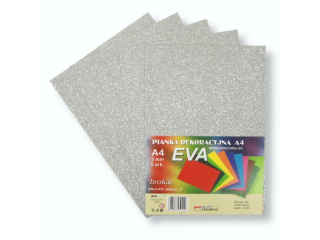 PIANKA EVA BROKAT A4 SREBRNA 2. BGLE-022BIODEGRADOWALNA a5