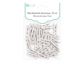 Mini klamerki DPCRAFT White 30szt.