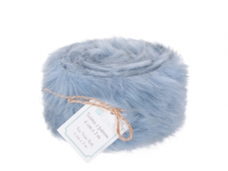 Ta�ma z futrem DPCRAFT 6cm x 2m, niebieski