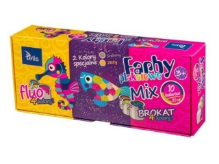 Farby plakatowe TETIS mix 10 kolorów 20ml