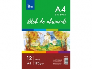 Blok do akwareli TETIS A4 12k. 190 g/m2