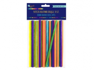 Patyczki kreatywne DPCRAFT okr�g�e kolorowe 15cm 50szt.