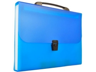 Teczka harmonijkowa PP TETIS z r�czk� 13 przegr�d A4 niebies