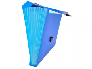 Teczka harmonijkowa PP TETIS z r�czk� 13 przegr�d A4 niebies