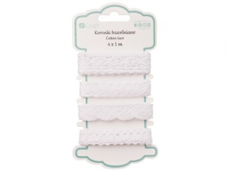 Koronki bawe�niane DPCRAFT 4 x 1m Bridal white