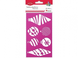 Szablon plastikowy TITANUM 105x180mm Bombki