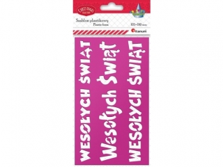 Szablon plastikowy TITANUM 105x180mm napisy "Weso�ych �wi�t"