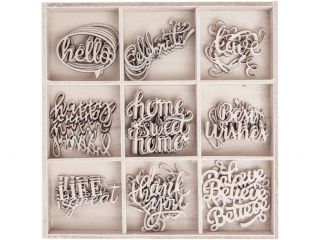 Kszta�ty z drewna DPCRAFT S�owa 45szt.