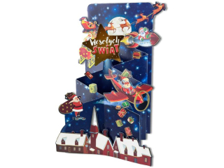 Kartka witeczna PAN DRAGON HM 100-1169 Przestrzenna "Zwariowane Mikoaje"