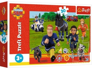 Puzzle   30 TREFL Straak Sam - Gotowi do pomocy