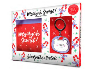 Zestaw prezentowy PAN DRAGON Skarpetki + Brelok "Wesoych wit Misiu"