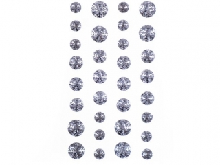 Kryszta�y samoprzylepne DPCRAFT mix, 32 szt. �nie�ynki, srebrne