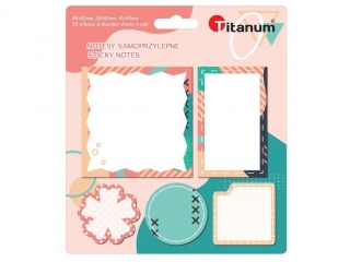 Notes samoprzylepny TITANUM Memphis mix 5 bloczków x 20k.
