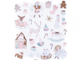 Naklejki z brokatem DPCRAFT Frosty pastels 26szt.