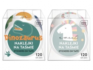 Naklejki na ta�mie INTERDRUK Kids - dinozaury, jednoro�ce