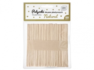 Naturalne patyczki do prac plastycznych INTERDRUK 113x10 mm 50szt.