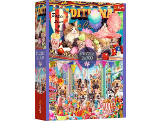Puzzle  2x500 TREFL Puszy�ci przyjaciele