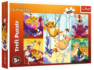 Puzzle  100 TREFL Dzielny Kr�l Lew / Disney