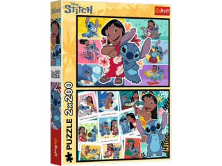 Puzzle  2x200 TREFL Weso�e �ycie Stitcha / Disney LiloxStitch