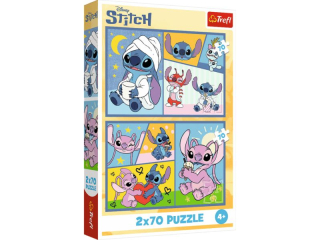 Puzzle 2x70 TREFL Lilo & Stitch - Ze Stitchem nie ma nudy