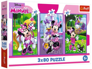 Puzzle 3x80 TREFL Minnie i przyjaciele