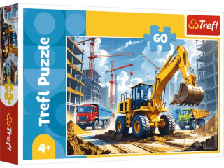 Puzzle   60 TREFL Traktor koparko - adowarka