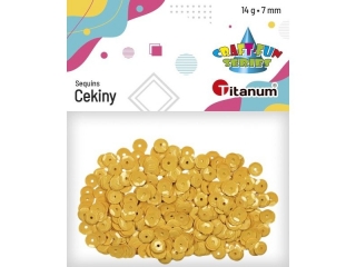 Cekiny okrge 7mm pastelowe 14g musztardowe