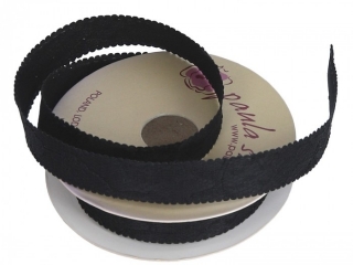 Wst��ka koronkowa 10 yard czarna d 15mm