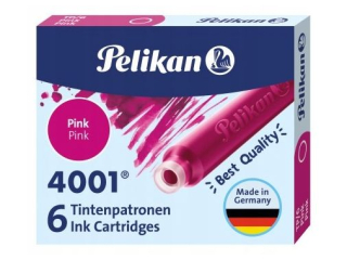 Naboje atramentowe PELIKAN krótkie, różowe 6szt.