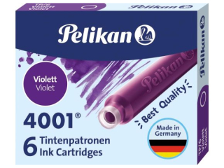 Naboje atramentowe PELIKAN krótkie, fioletowe 6szt.
