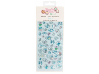 NAKLEJKI CANDY DROPS, 51 SZT. - BLUE
