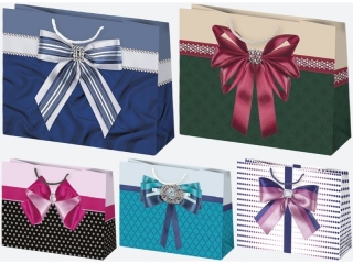 Torebka ozdobna POL-MAK 10szt. T8_OG_43 380x290x100 kokardy